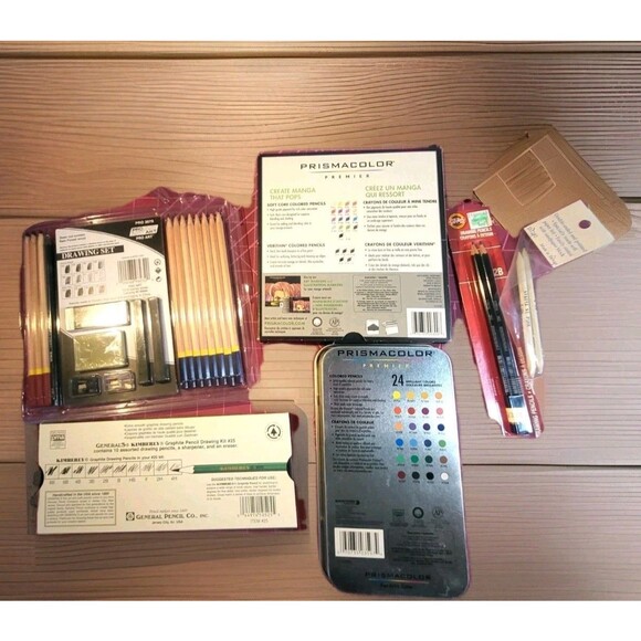 Assorted Prismacolor Premier Colors Pro Art Drawing Graphite Drawing Pencil Sets - Picture 10 of 10